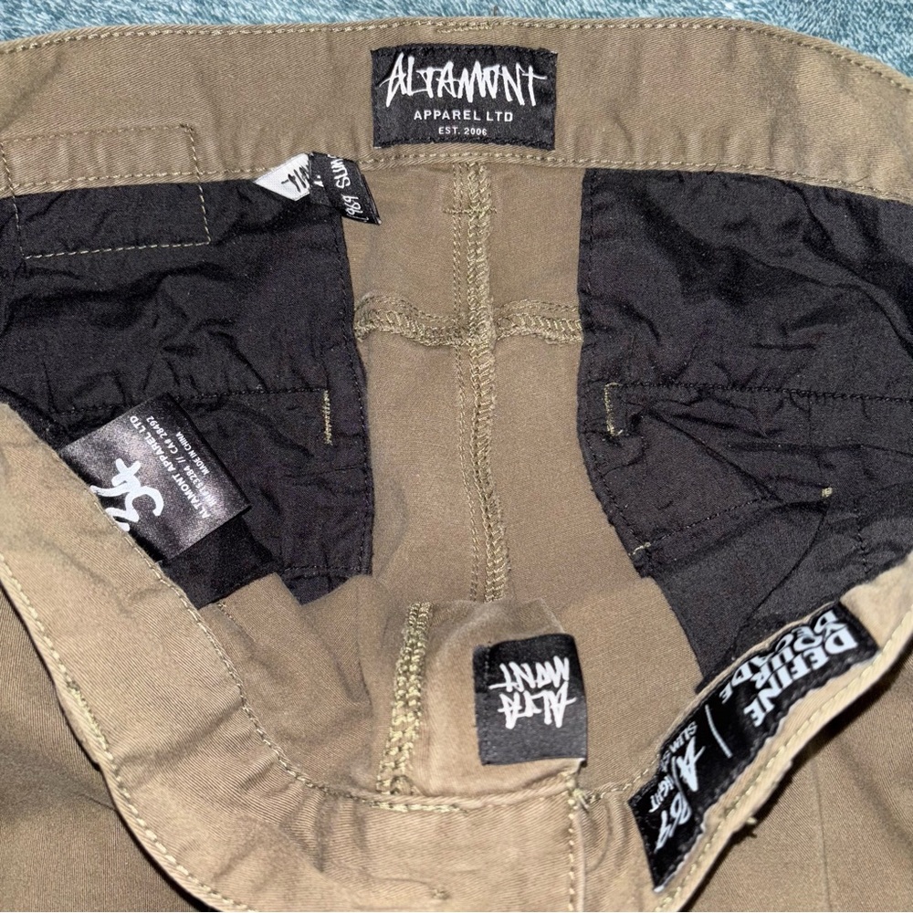 Altamont A/969 Straight Slim Skateboarding Pants in Olive Men’s Size 34 x 32 - Picture 5 of 6